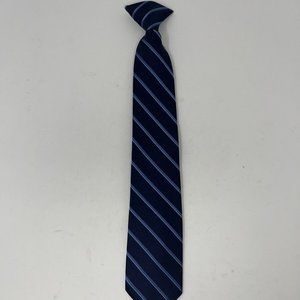 Michael Kors Blue Striped Boys Clip On Tie